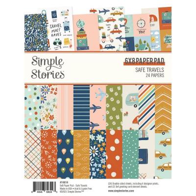 Simple Stories Safe Travels Designpapier - Paper Pad